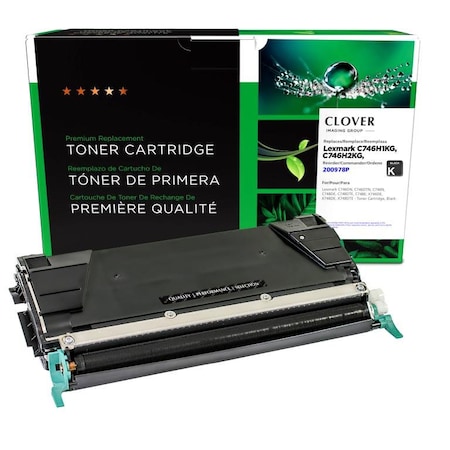 Clover Imaging Group Remanufactured Black Toner Cartridge for Lexmark C746 200978P